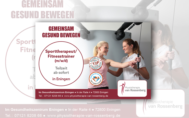 Sporttherapeut / Fitnesstrainer (m/w/d) gesucht!