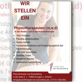 Verstärkung für unser Team in Eningen gesucht