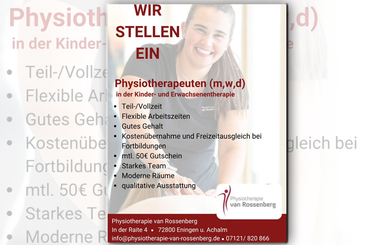 Verstärkung für unser Team in Eningen gesucht